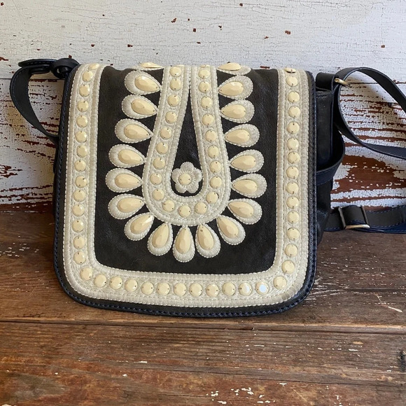 Brighton Raj Beaded Crossbody Saddlebag - Picture 9 of 13